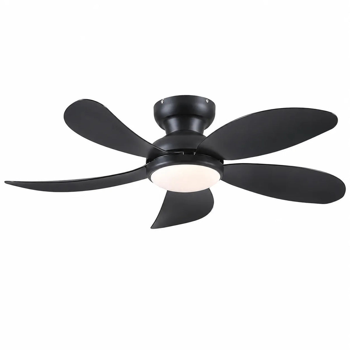 Surtime 8239 42 inch black low profile ceiling fan with dimmable LED light