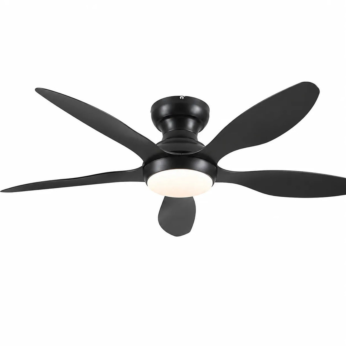 Black Surtime 8901 46 inch ceiling fan with light modern flush mount 5 blade DC motor ceiling fan