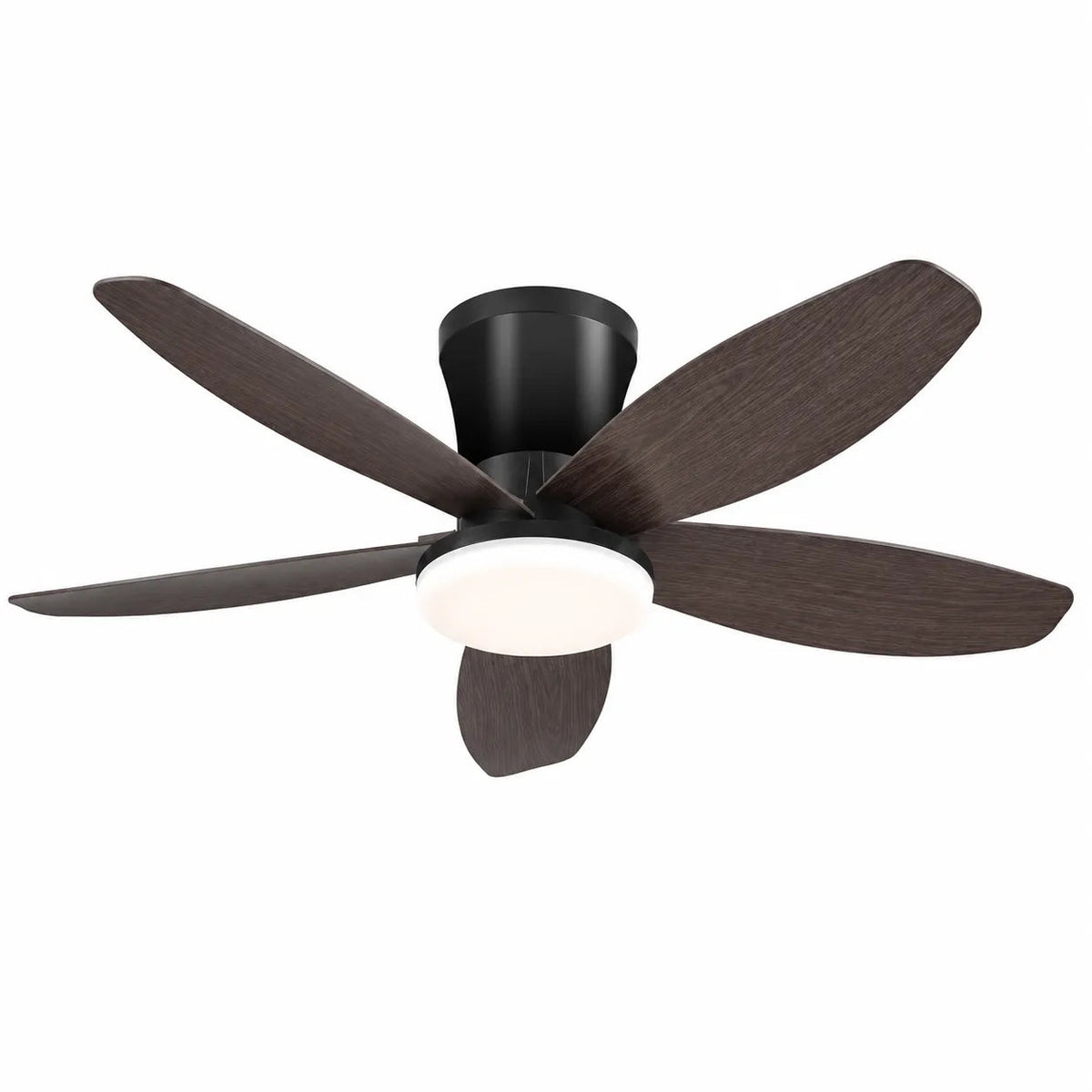 Surtime 6666 low profile ceiling fan with light in brown finish