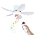 Surtime 8922 white RGB Bluetooth low profile ceiling fan with light and remote control